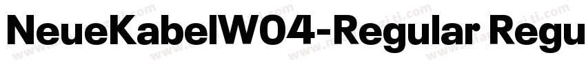 NeueKabelW04-Regular Regular字体转换